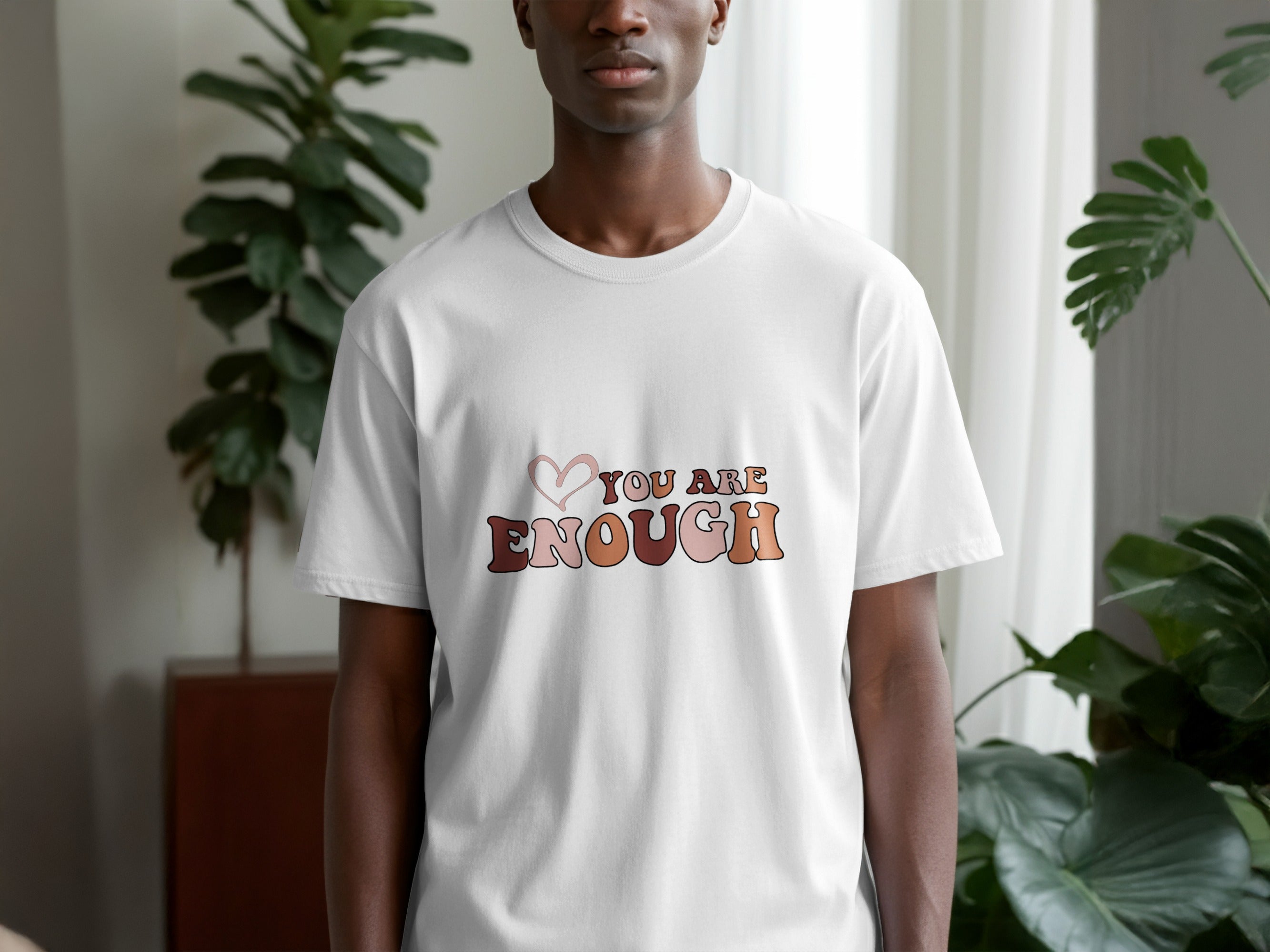 You Are Enough Heart Graphic Statement Shirt