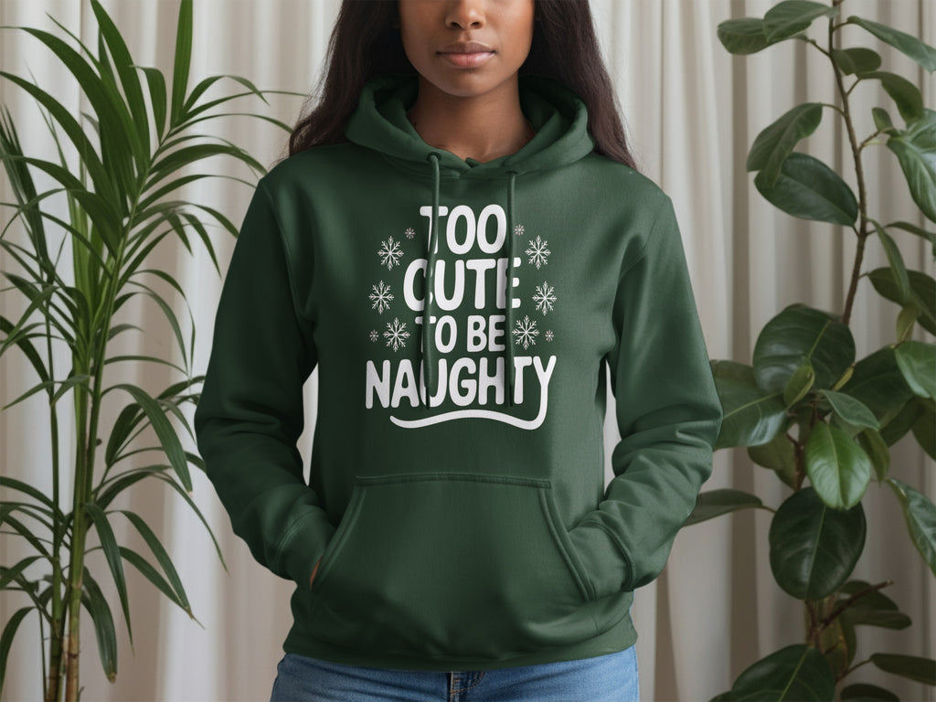 Too Cute To Be Naughty Snowflake Hoodie