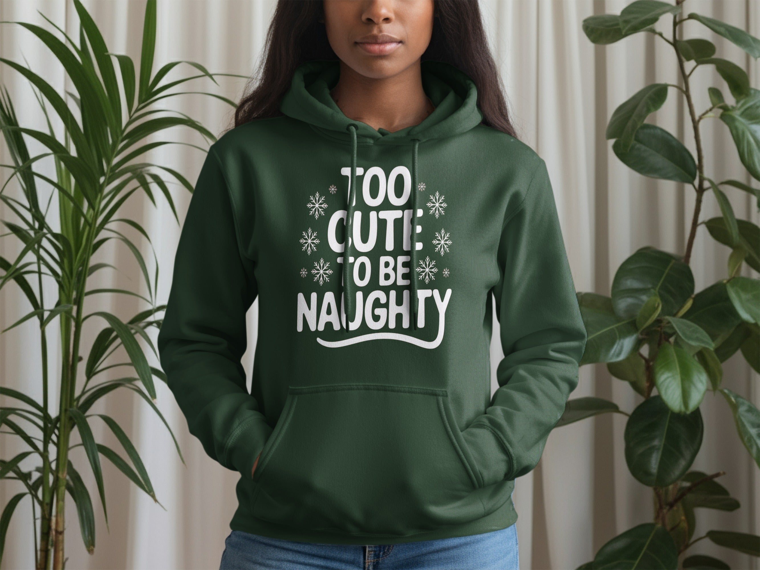 Too Cute To Be Naughty Snowflake Hoodie