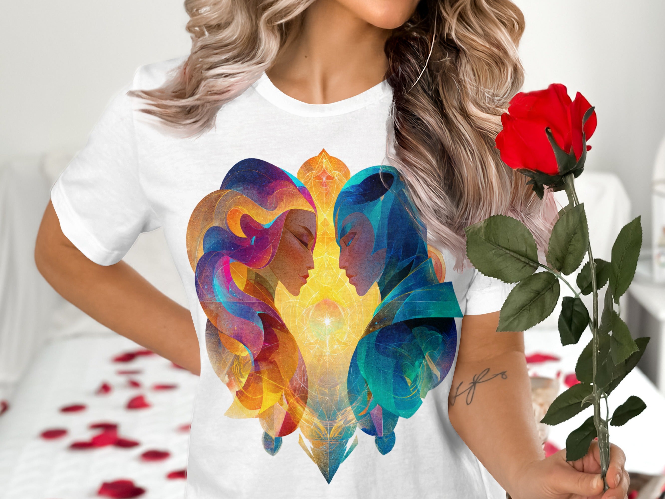 Fantasy Faces in Vibrant Colors T-shirt