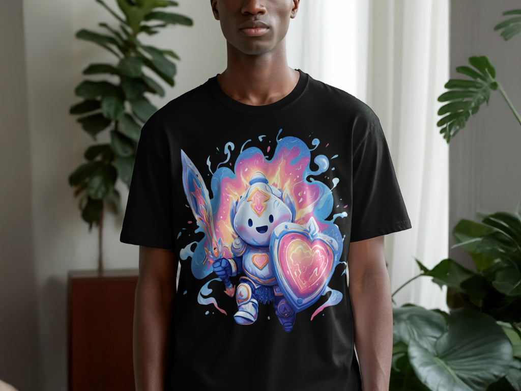 Vibrant Fantasy Warrior Print Teeshirt for Unique Style