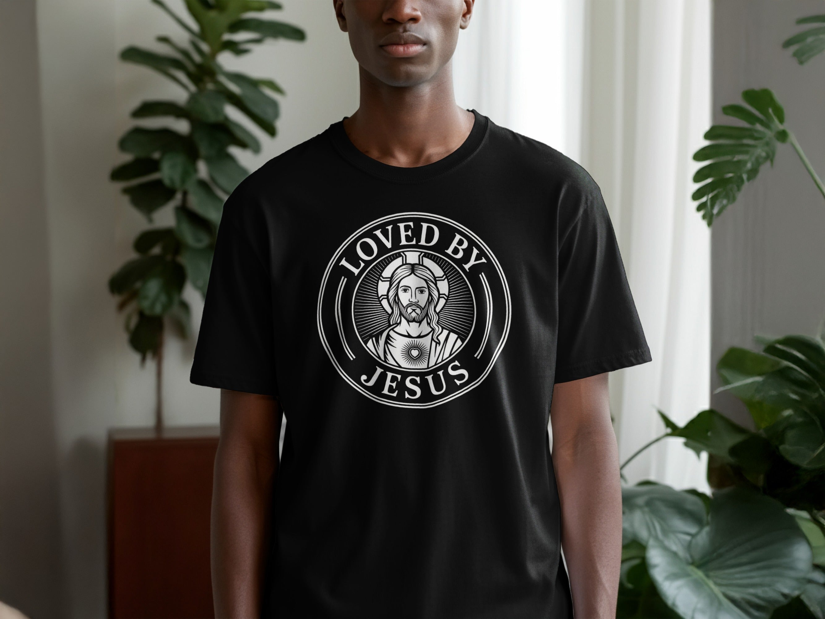 Loved by Jesus Graphic Design T-Shirt
