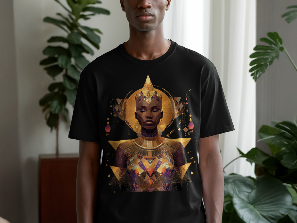 Intricate Royal-Themed Artwork Graphic T-shirt