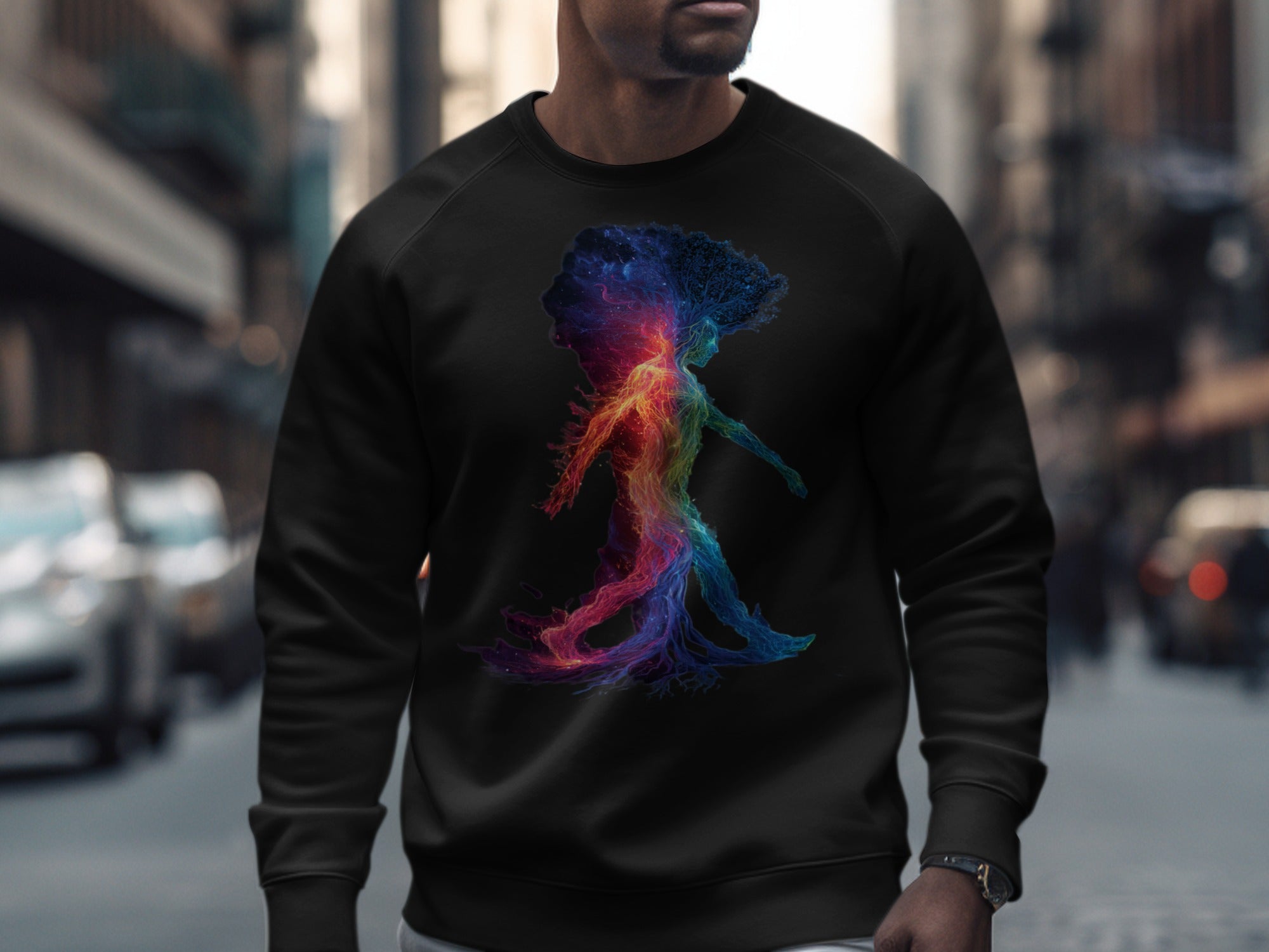 Vibrant Rainbow Abstract Art Sweatshirt Product