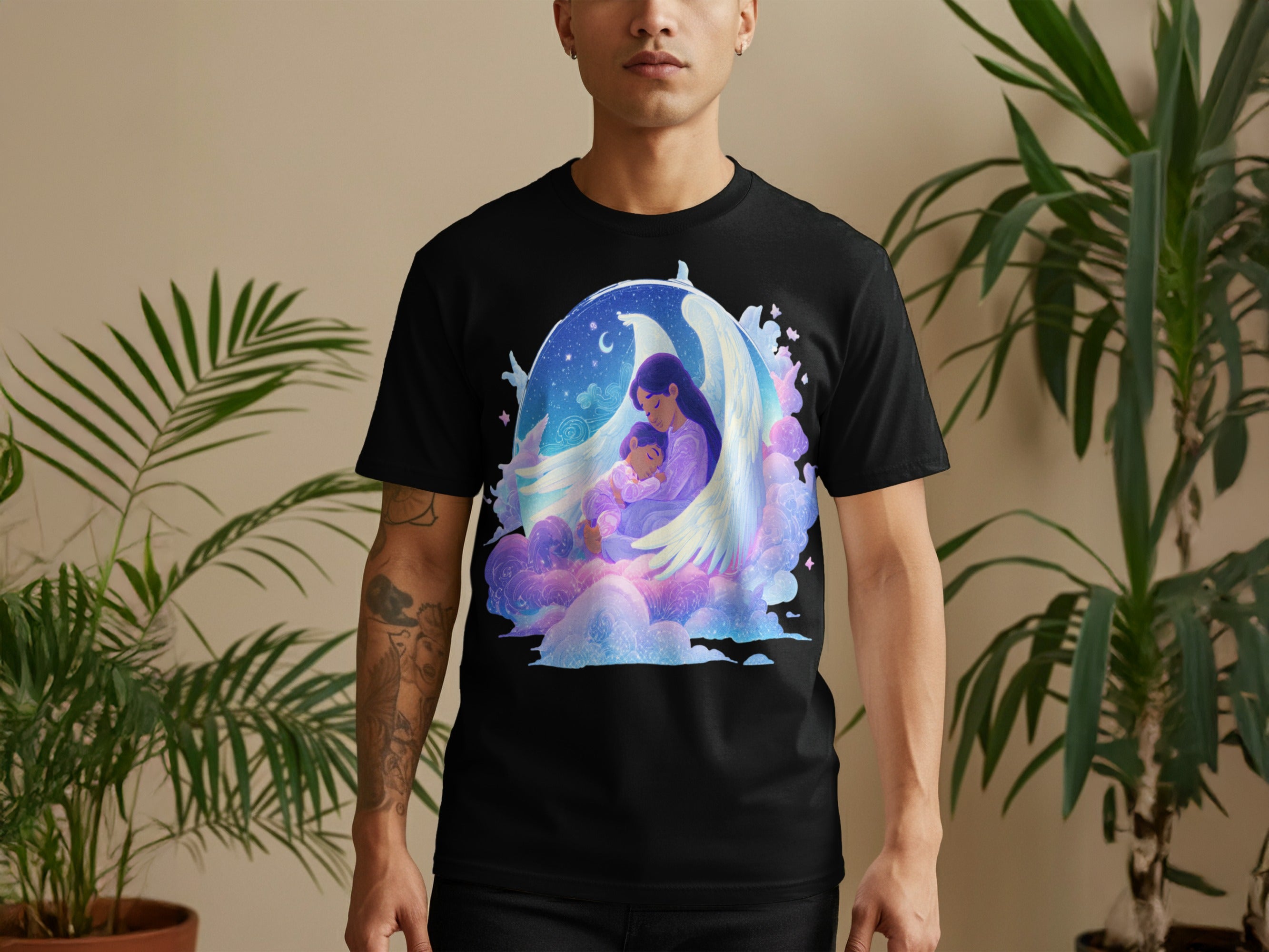 Angel Embrace Art Dreamscape Themed T-shirt
