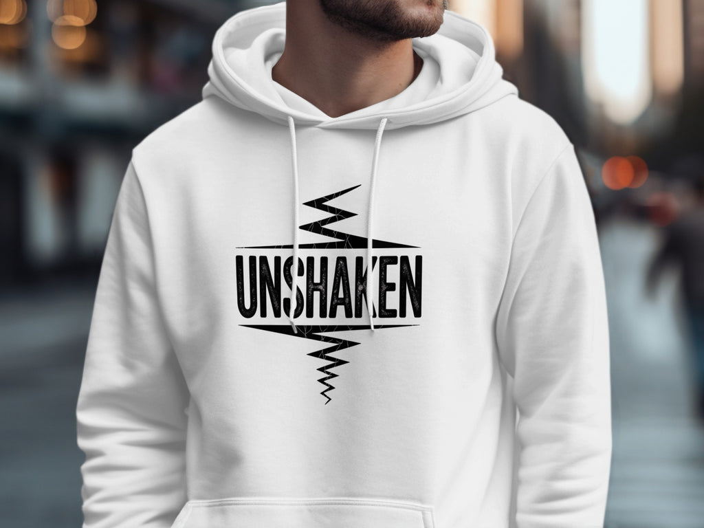 Unshaken Graphic Design Hoodie for Casual Wear