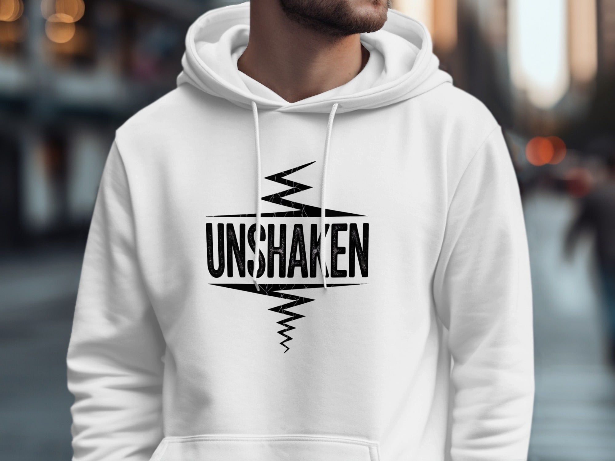 Unshaken Graphic Design Hoodie for Casual Wear