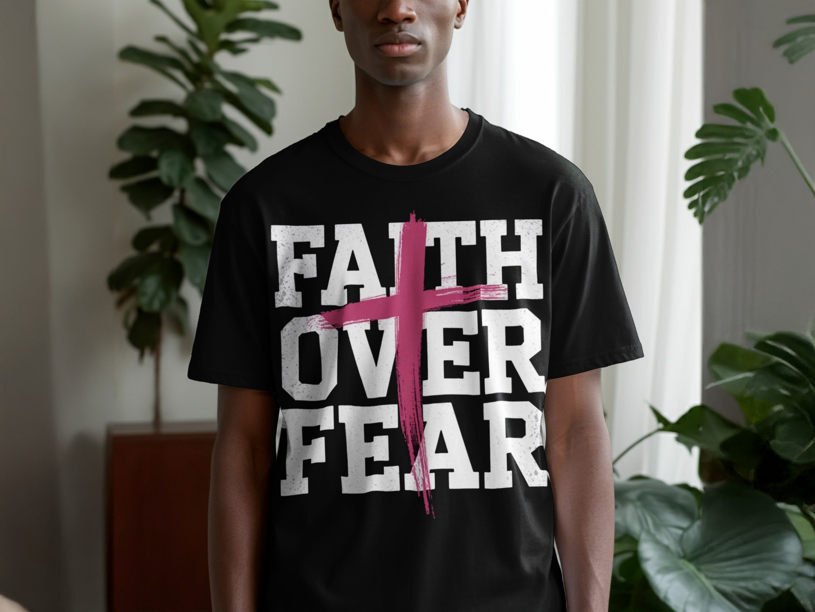 Faith Over Fear Graphic T-Shirt for Inspirational Wear