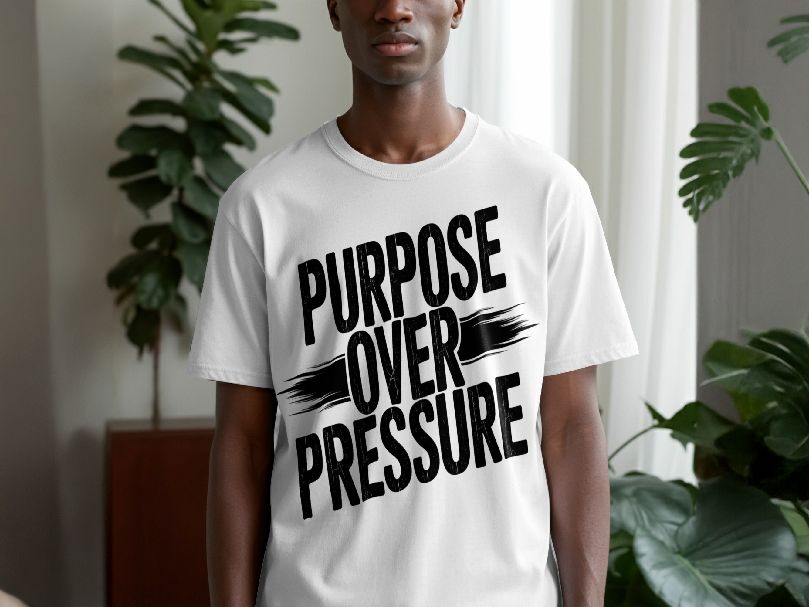 Purpose Over Pressure graphic t-shirt