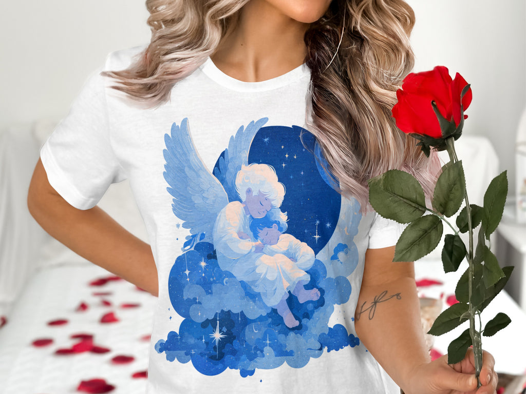 Mother's Embrace Angel Artwork Short Sleeve T-Shirt