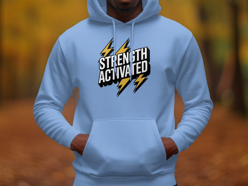Strength Activated Hoodie with Lightning Bolt Design
