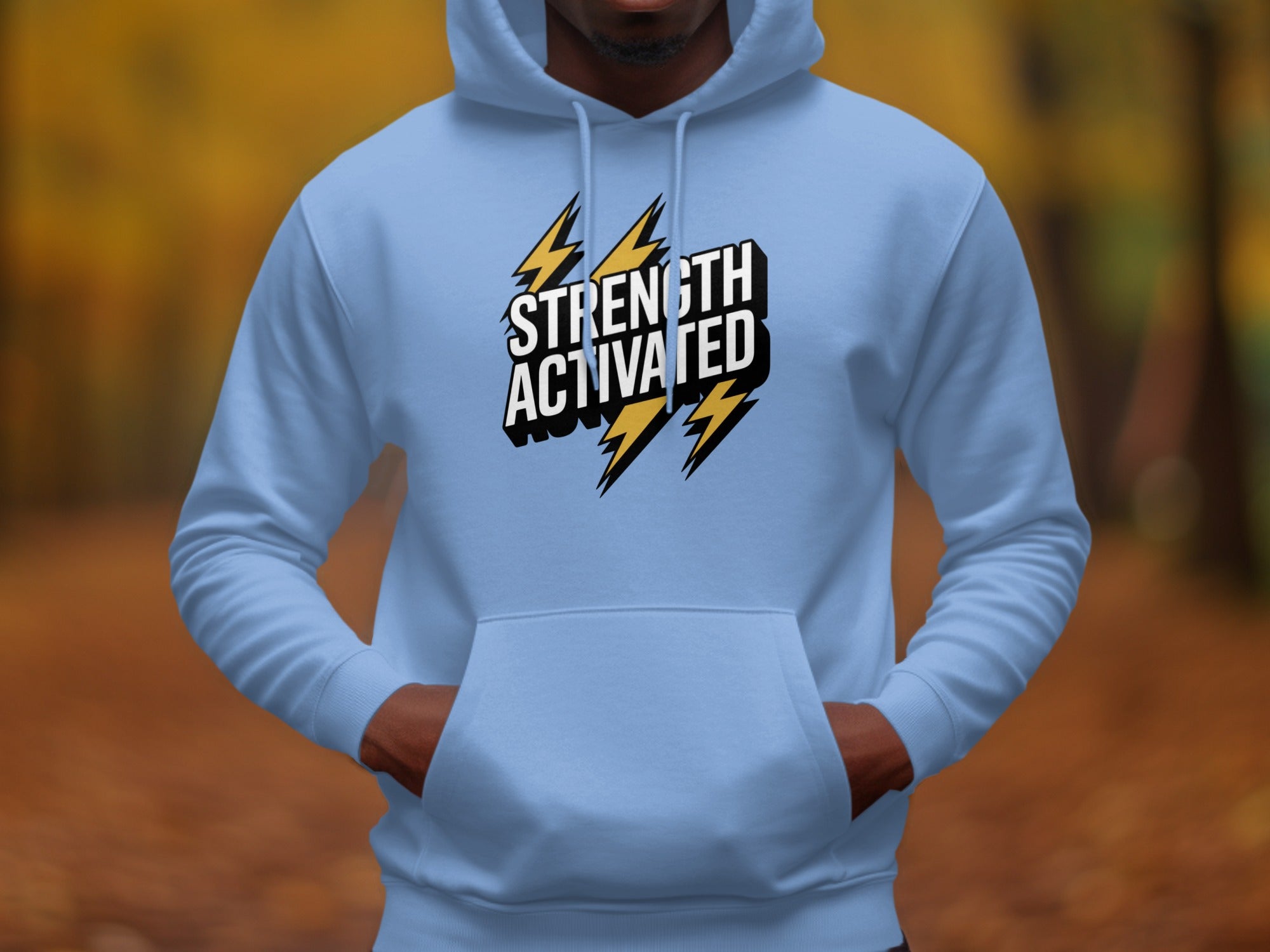 Strength Activated Hoodie with Lightning Bolt Design