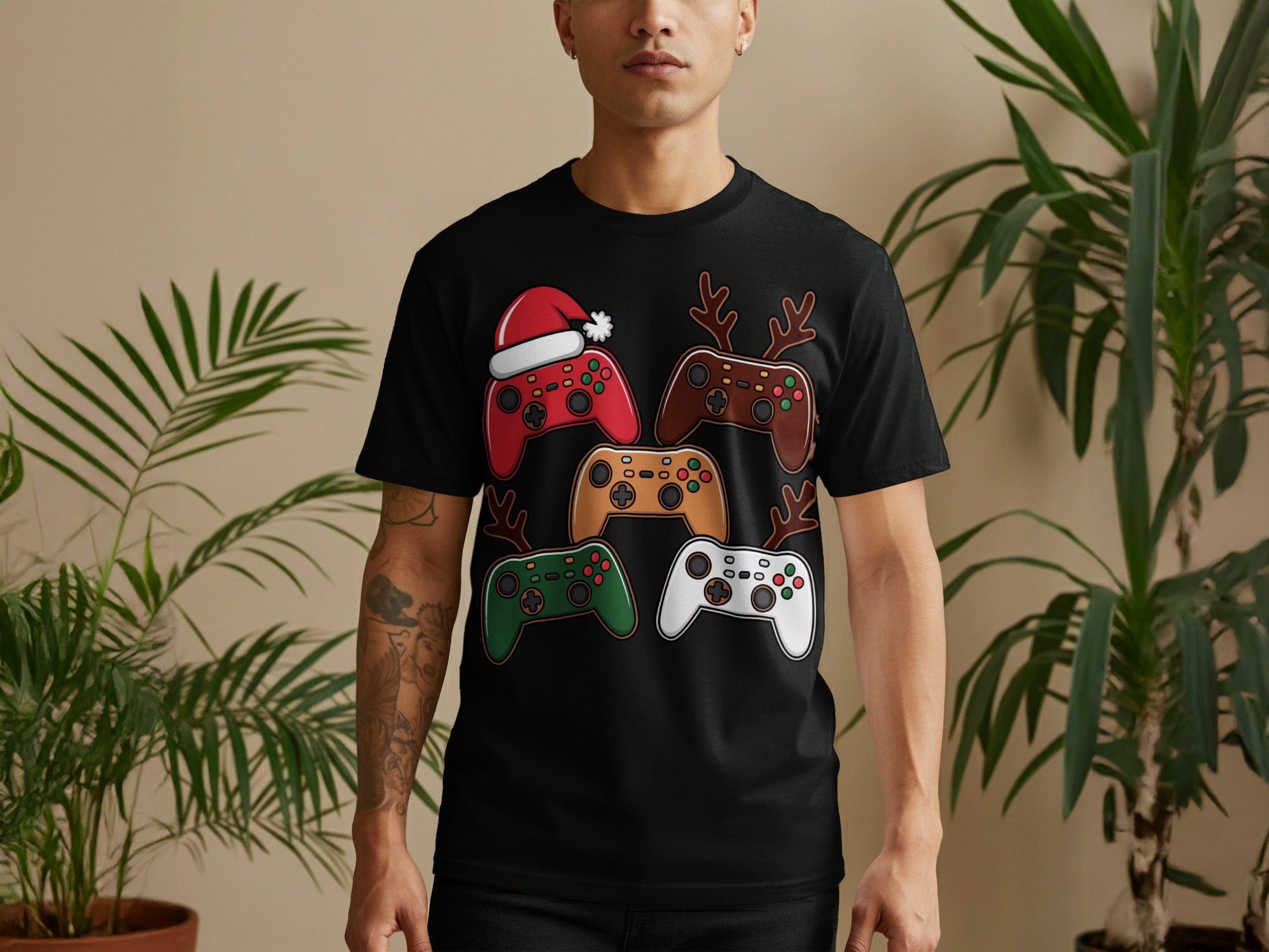 Festive Christmas Gaming Controllers Holiday Shirt