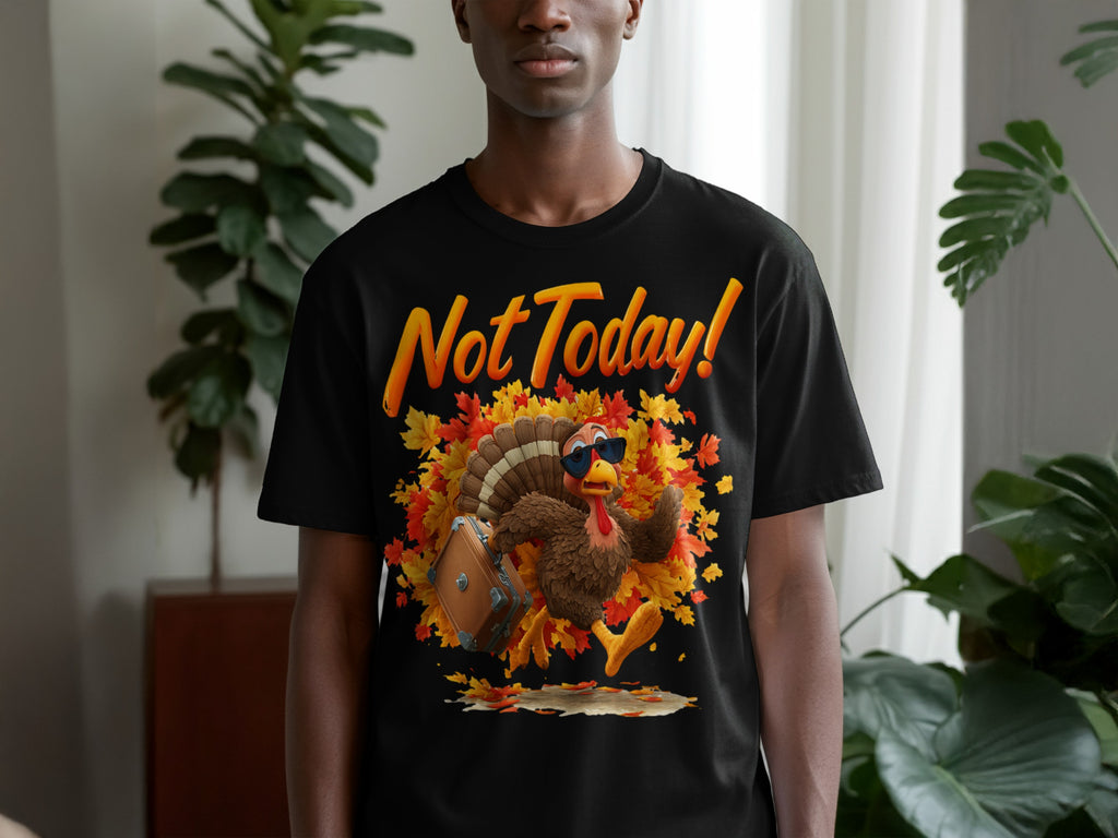 Not Today Thanksgiving Turkey Graphic T-shirt