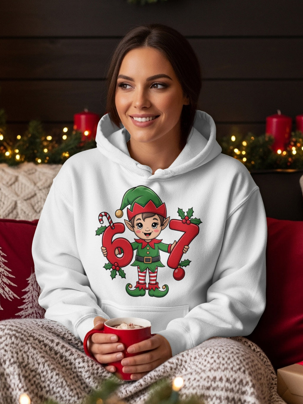 Festive Elf Holiday Hoodie with Seasonal Design