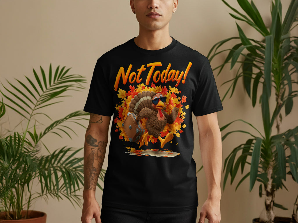 Not Today Turkey Thanksgiving Themed T-shirt