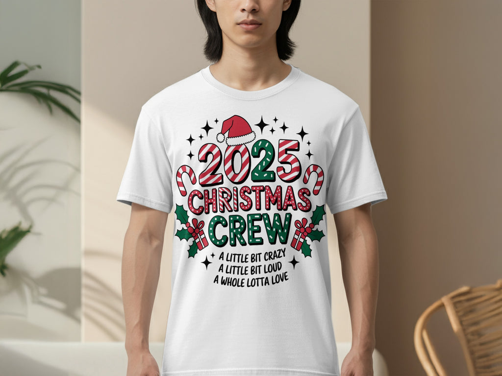 2025 Christmas Crew Festive Holiday Themed Shirt