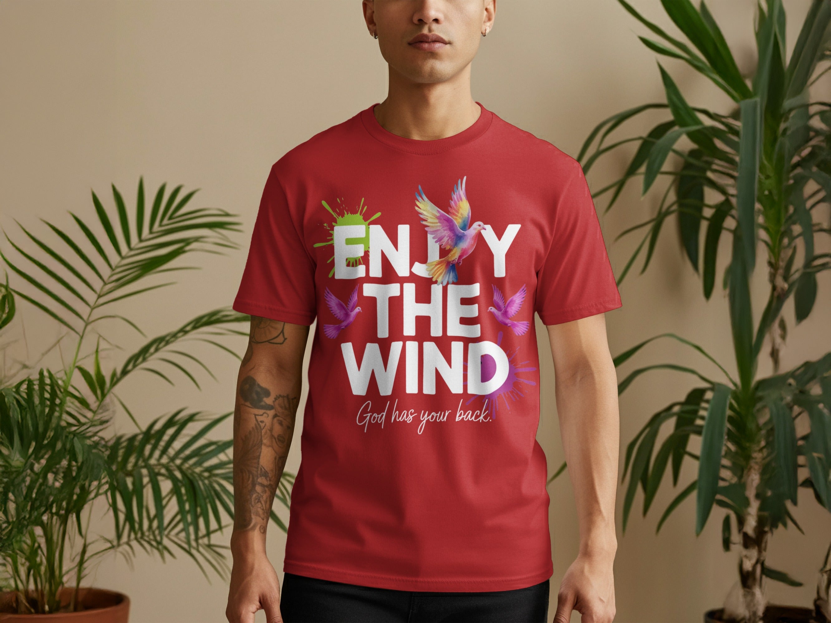 Enjoy The Wind God Has Your Back Graphic Tee