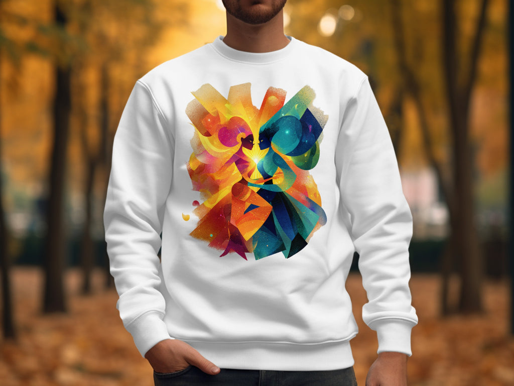 Bright Abstract Art Sweatshirt for a Bold Fashion Statement