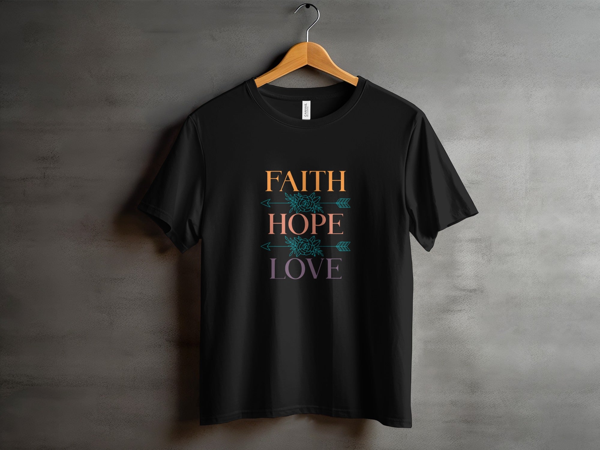 FAITH HOPE LOVE Graphic Inspirational Unisex Shirt