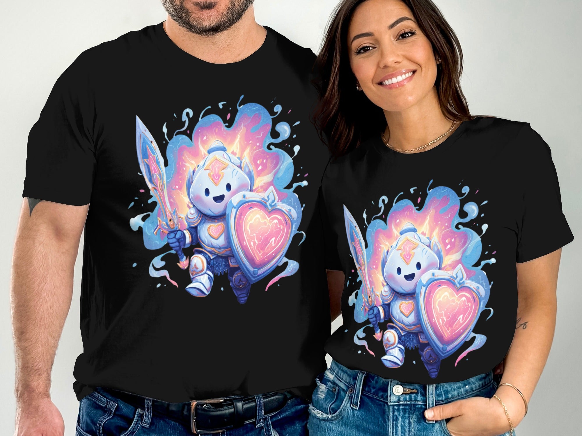 Adorable Warrior Cartoon Character Graphic Shirt