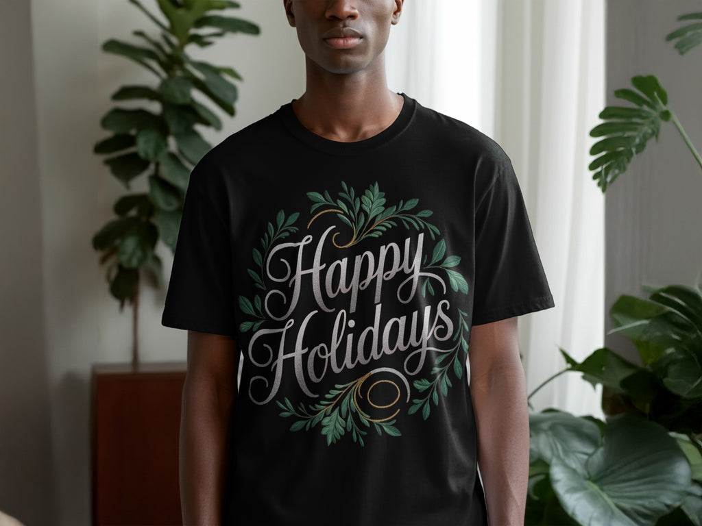 Happy Holidays Graphic T-shirt for Festive Season