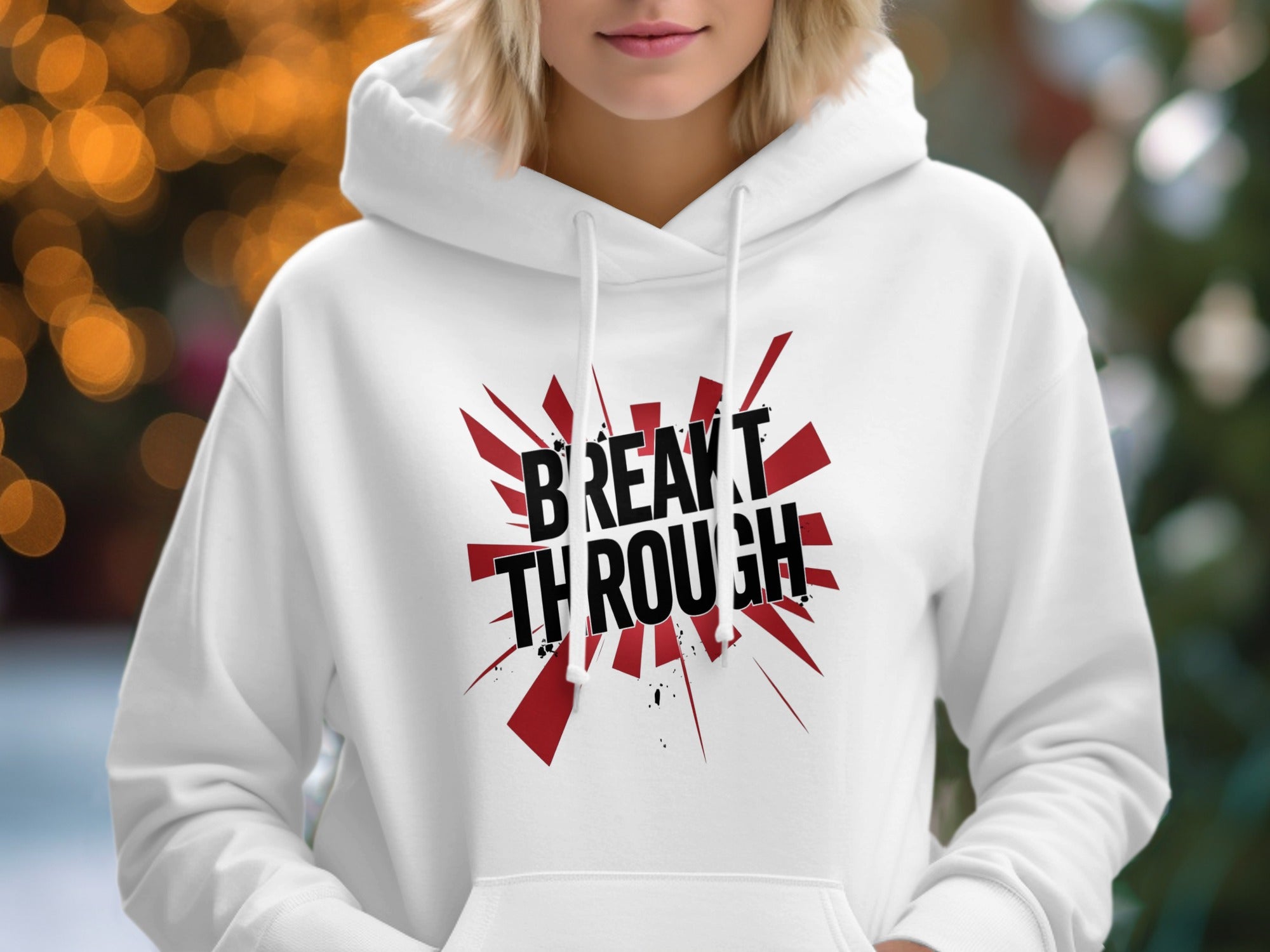 Break Through Graphic Hoodie Ideal for Casual Wear