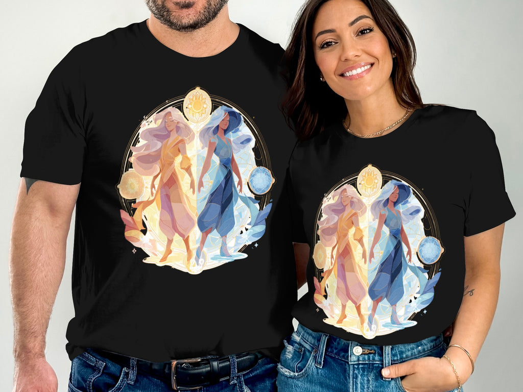 Celestial Twins Illustrated Graphic Tee product