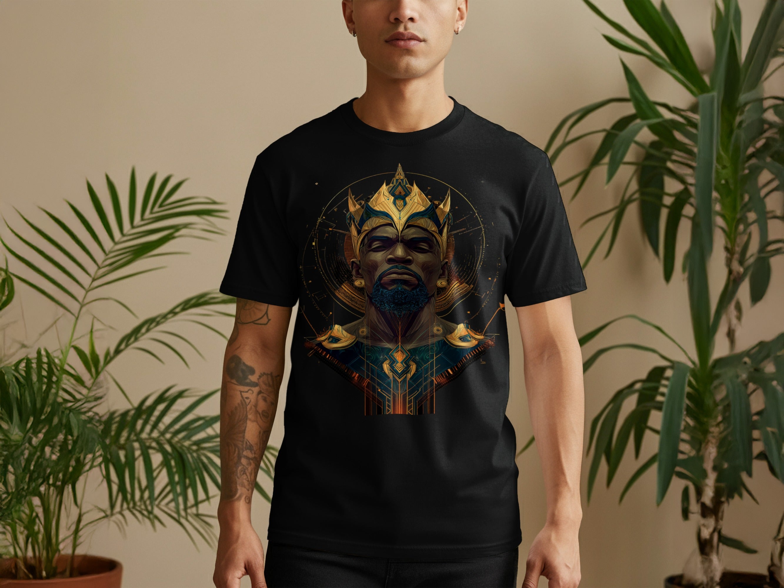 King-Inspired Graphic Tee with Bold Artistic Design