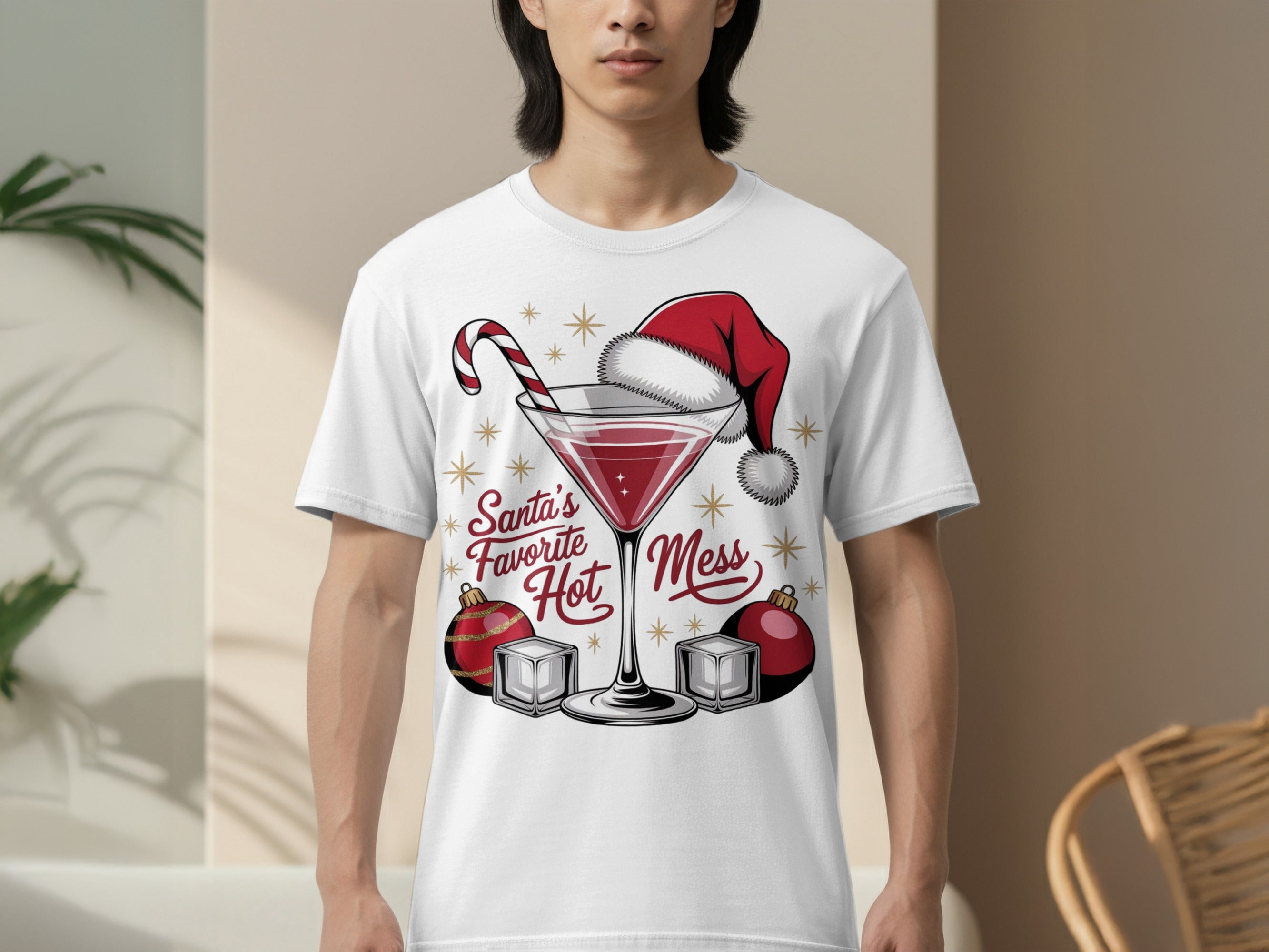 Santa's Favorite Hot Mess Christmas T-Shirt