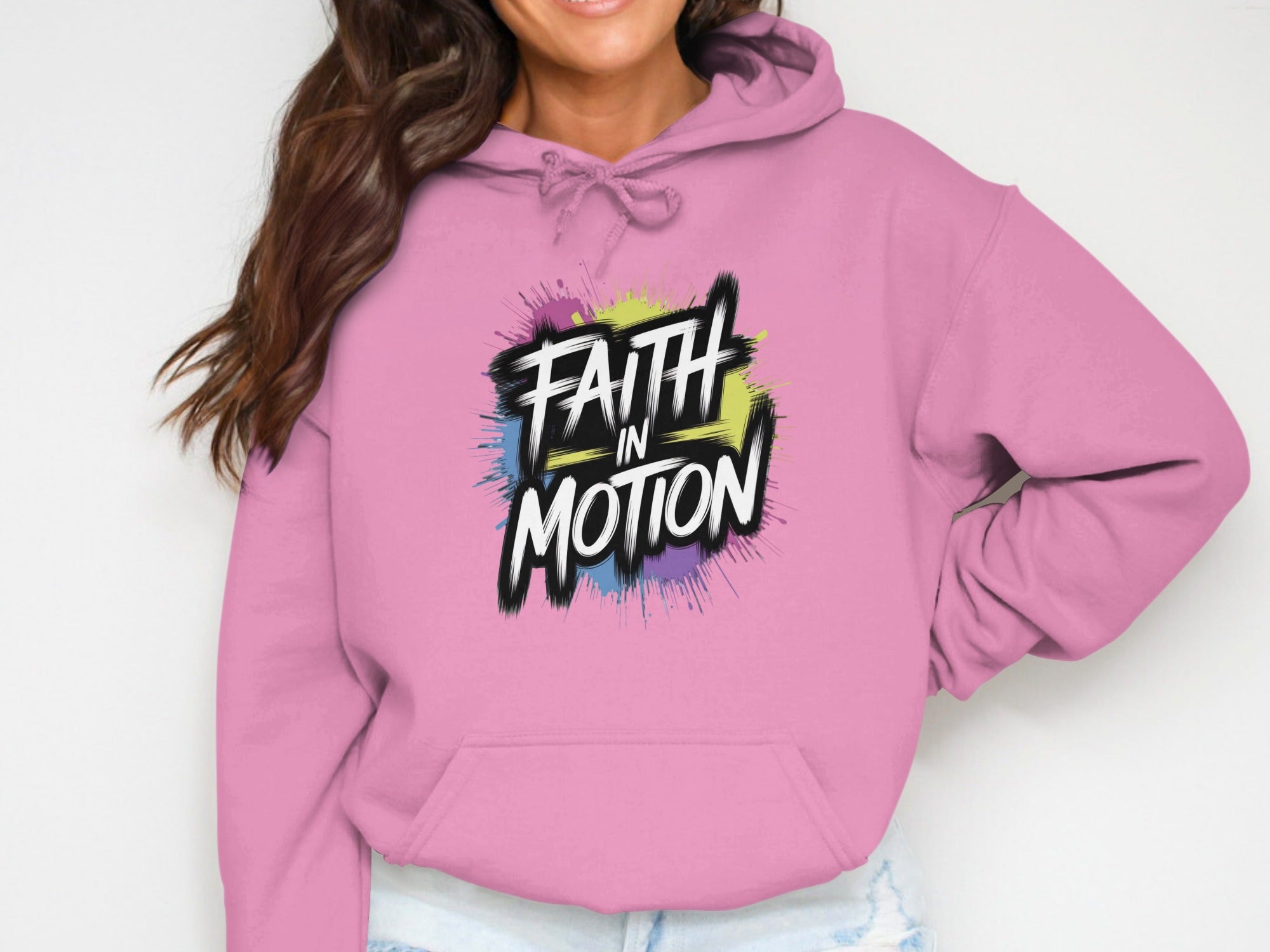 Faith in Motion Pink Hoodie Product