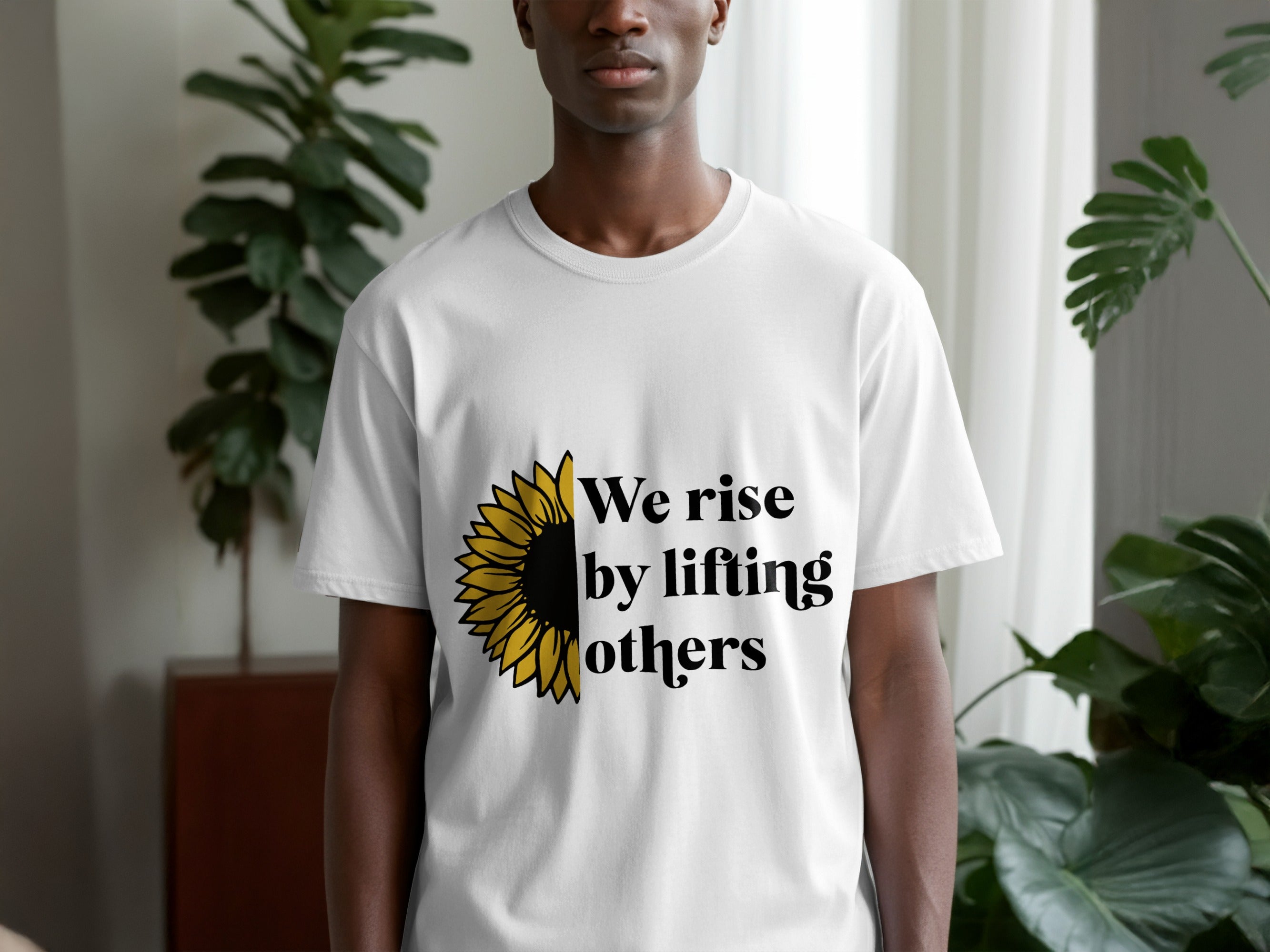 We Rise By Lifting Others Sunflower Graphic Shirt