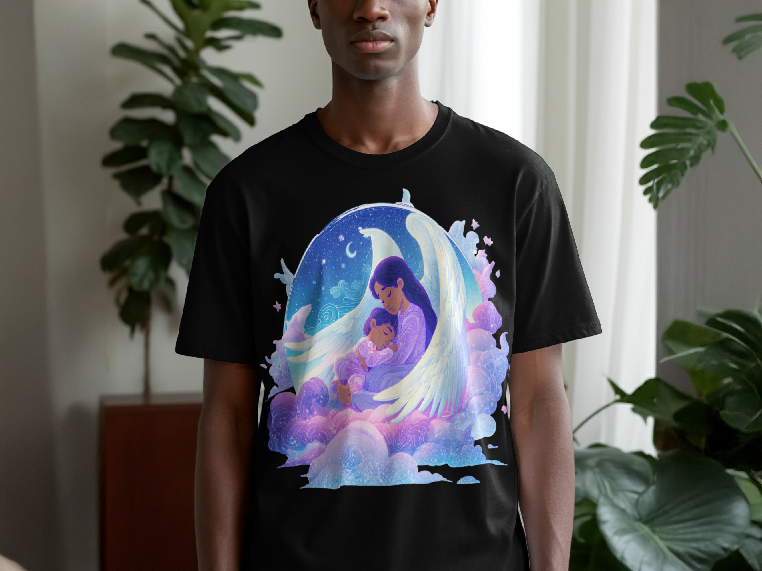 Guardian Angel Embracing Child Fantasy Art Shirt