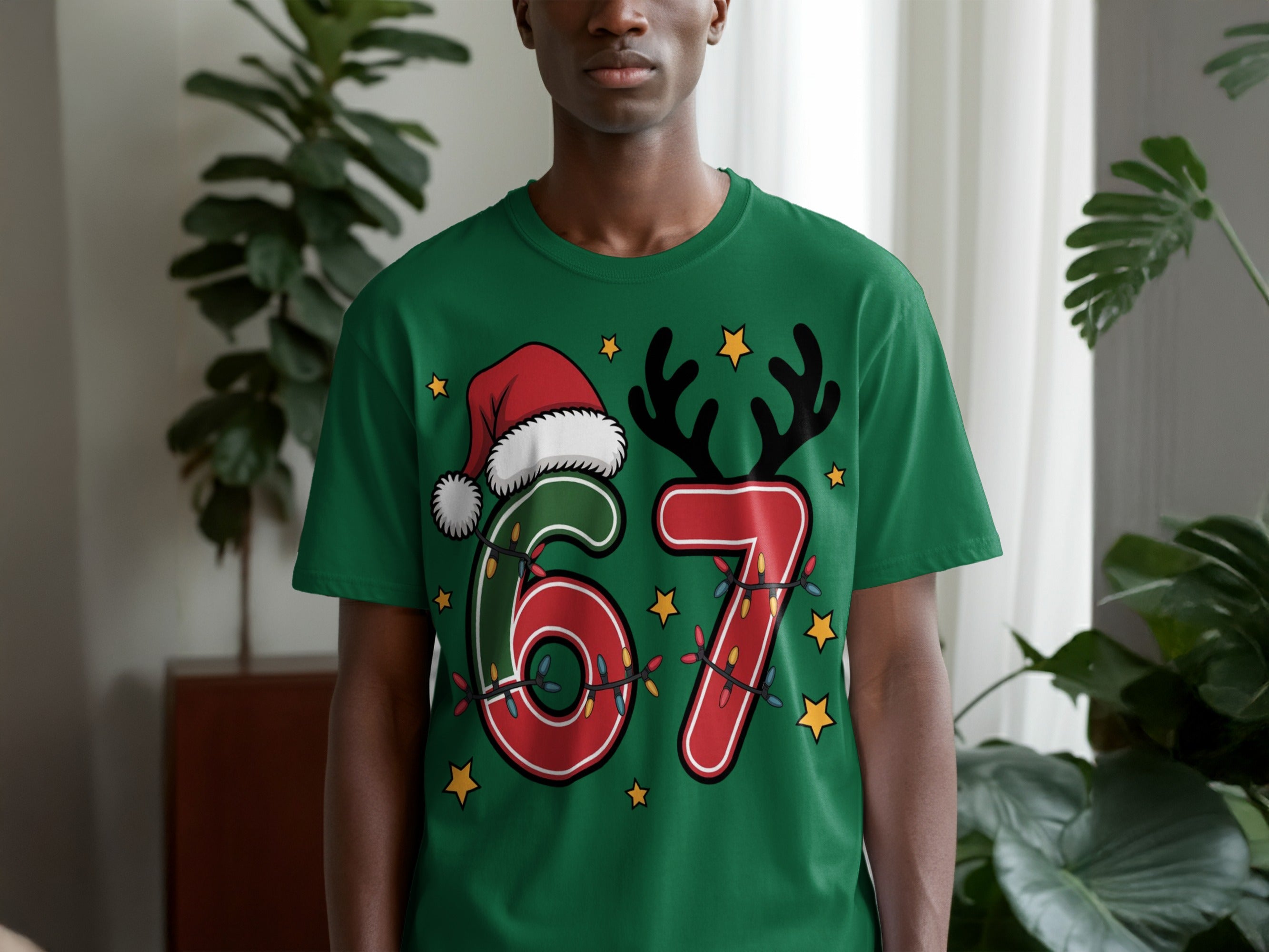 Festive Green Christmas Design 67 Holiday Shirt