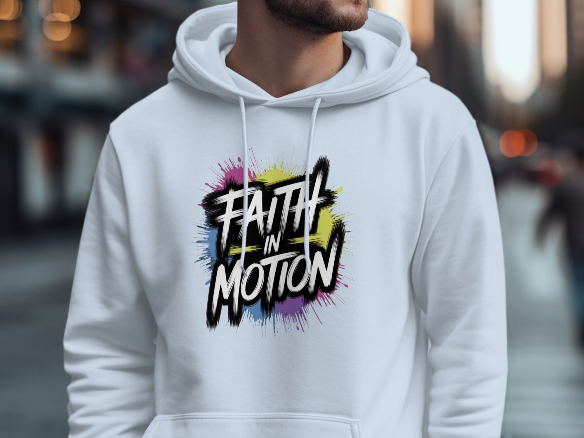 Faith in Motion Vibrant Graphic Hoodie