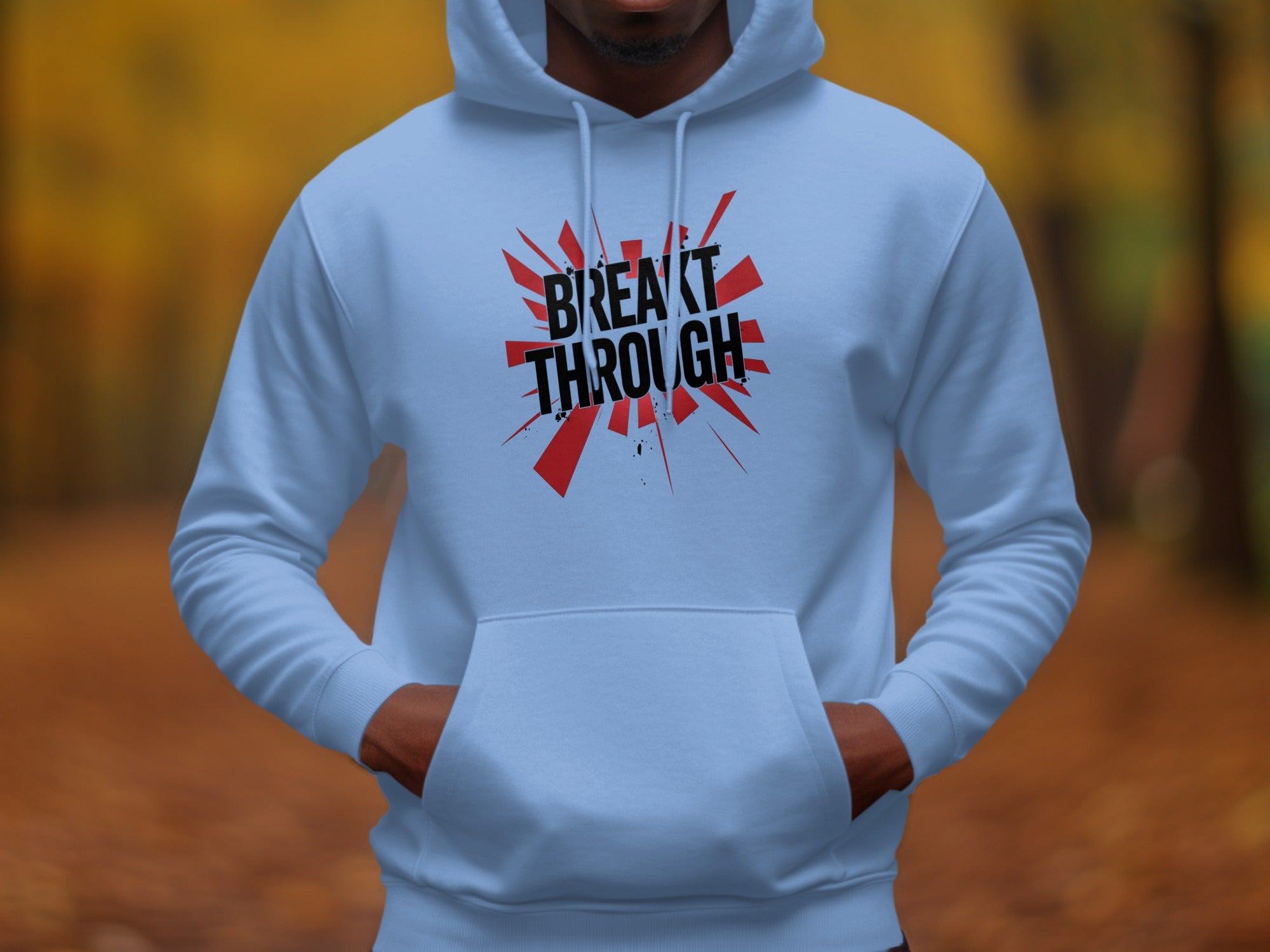 Break Through Graphic Hoodie for Casual Style